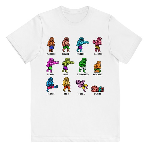 Abobo Youth Tee NES - Double Dragon/ River City Ransom Beat'em Up 80's Gaming - Picture 4 of 4