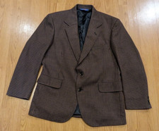 Men's Vintage Pendleton Houndstooth Check Blazer Sports Coat - 42