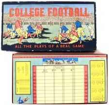 1930's College Football Board Game with Original Box by Milton Bradley Co.