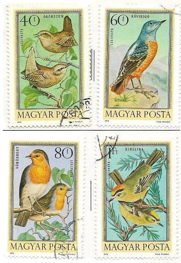 Birds Used Hungarian Stamps