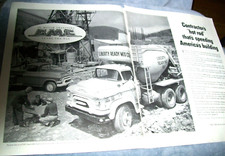 1956 GMC Cement Mixer and Pickup large-mag 2-pg truck ad