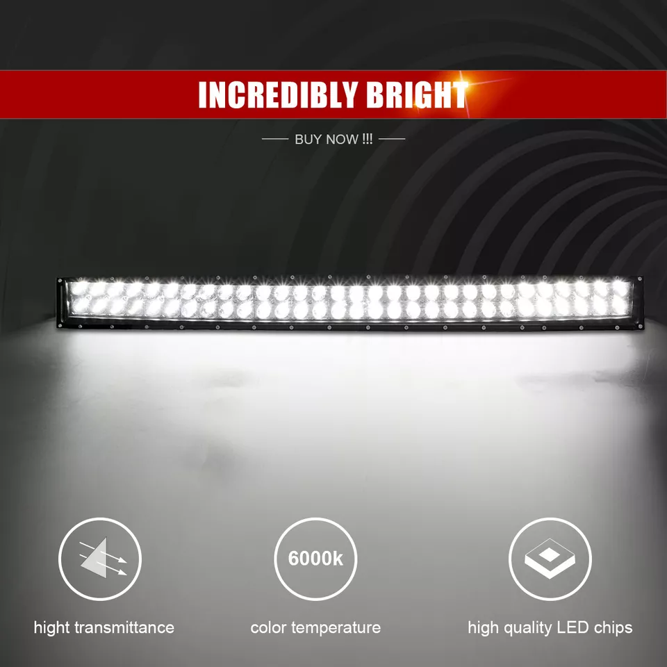  Kit combinado de barra de luz LED curva de techo de 52 pulgadas 300 W para Ford Bronco/F-150 1966-1996 Foto 2 de 4