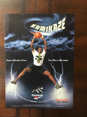 1995 original print ad Reebok Kamikaze 