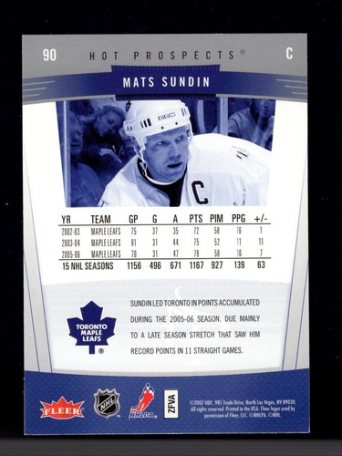 2006-07 Fleer Hot Prospects Base Hockey Cards You Pick #1 - 100 - Picture 169 of 189