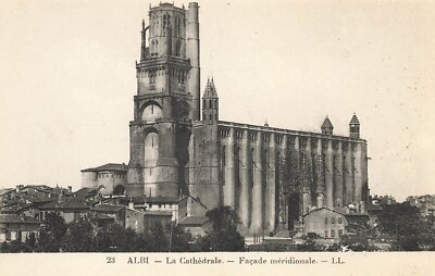 Postcard Cathedral Facade Meridionale Albi France