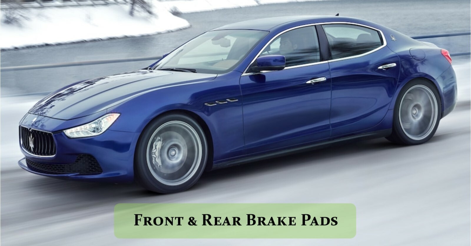 MASERATI GHIBLI BASE: Front + Rear Brake Pads With Sensor: 2014 & 17: BRAND NEW!