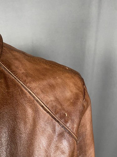 Etro Collared Men's Brown Leather Jacket Size XL - Picture 7 of 15