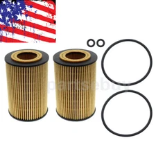 Set of 2 Engine Oil Filter Kits For Hengst For VW Jetta Golf Beetle Audi A3 TDI