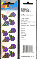 12 packages of Prismatic Ice Cream Stickers, "Great 7" Sticker Designs, PPZ6301