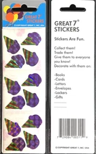12 packages of Prismatic Ice Cream Stickers, "Great 7" Sticker Designs, PPZ6301