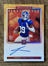 Kadarius Toney RC - 2021 Panini Impeccable Rookie On Card Auto # /50 - Chiefs