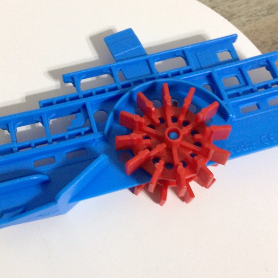 Vintage Bruder Germany Blue Plastic Steamboat Boat Whistle Kazoo Toy - Image 4 of 4