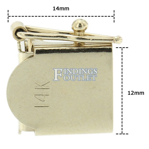 14K White Gold Box Lock Clasp Male & Female Figure 8 Complete Set ALL SIZES USA - Picture 29 of 42