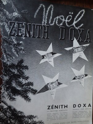 ZENITH DOXA Uhr + MARCHAK + O'ROSSEN + RAMBAUD Pub Papier PLAISIR DE FRANCE
