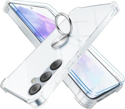 Clear Case für Samsung S24FE/A16/A35/A55/A15 Magnet Ring Stoßfest Handyhülle
