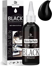 Black Epoxy Resin Pigment Paste - 3.4 Fl.Oz / 100Ml High Concentrated Black Resi