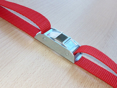 15m Spanngurt extra lang Doppelklemmschloss Zurrgurt Camping 25mm rot