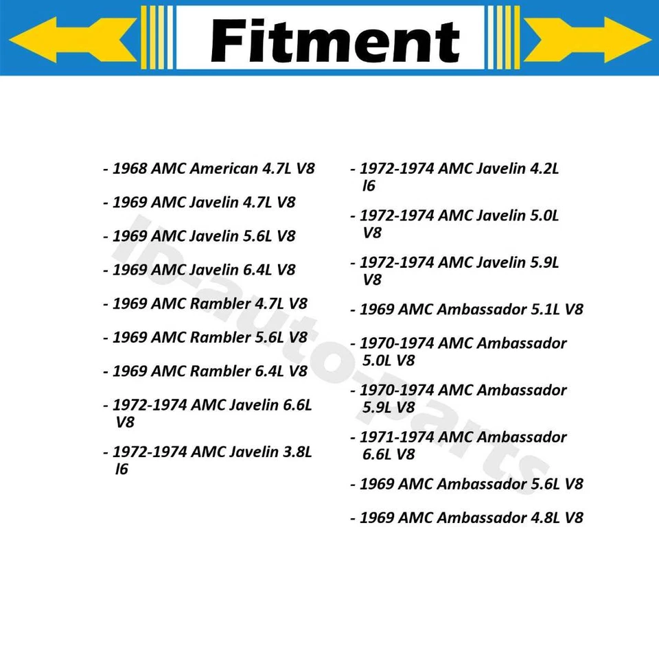 Manguera de refrigerante de radiador inferior superior OE 2X Dayco para AMC Ambassador 1969-1974 Foto 2 de 4