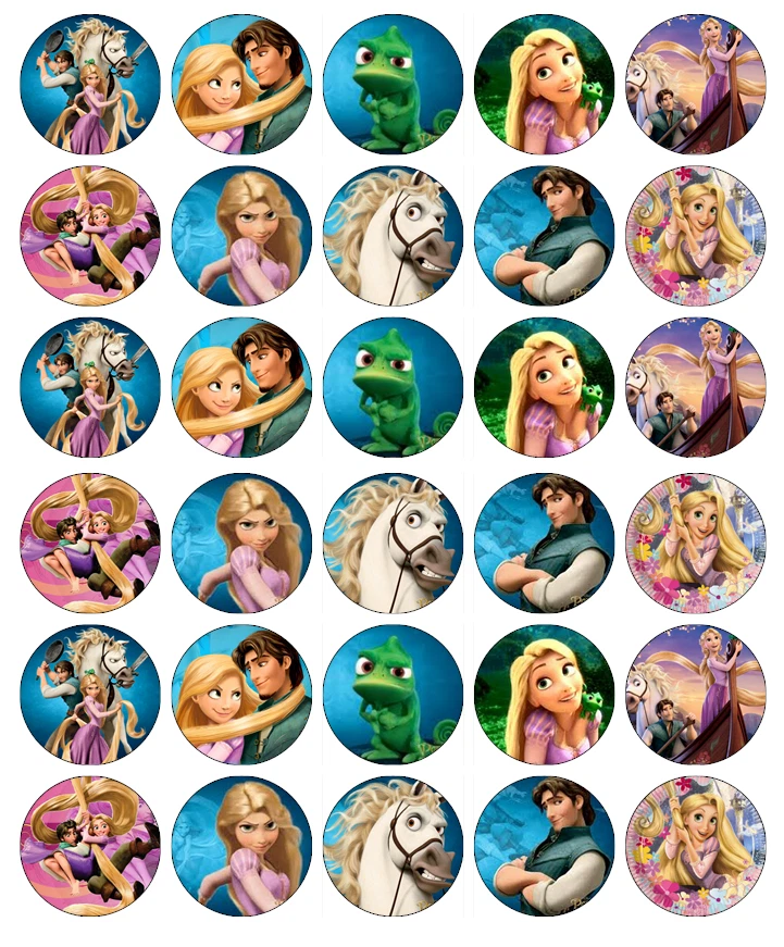 30x Rapunzel Verwickelt Disney Kuchentopper Essbar Waffel Fairy Kuchendekoration - Bild 1 von 1
