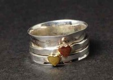 Spinner Heart 925 Sterling Silver Handmade Thumb Ring Jewelry All Size Ring SR17