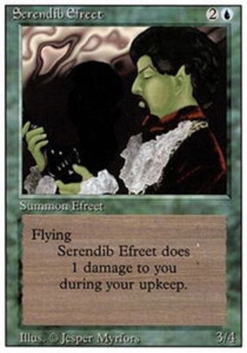 Serendib Efreet LP, English MTG Revised Edition