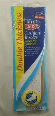 Rite Aid Women's Cushion Insoles, One Pair- One Size Fits All