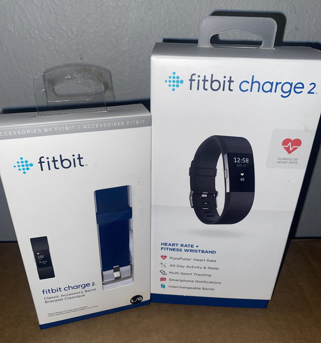 Fitbit Charge 2 Smartwatch ￼NEW Box (open) +Xtra Band &amp; cords | eBay