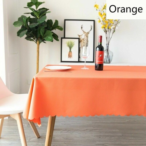 Plain Polyester Table Cloth Dinner Weddings Party Table Cover Cloth Rectangular - Picture 22 of 28