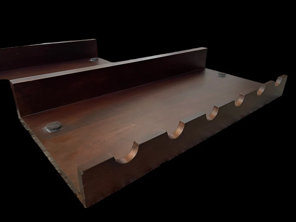 Juego de 3 estantes colgantes de madera para copas de vino y botellas de café espresso Pottery Barn Holman Foto 4 de 4