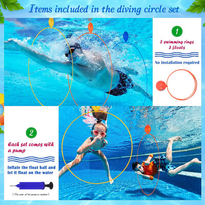 Tauchringe Für Pool - Elastische Unterwasser-Spielringe Für Schwimmtraining