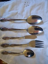 Oneida Wm A Rogers Montclair Flower Tip Serving Pieces (5)