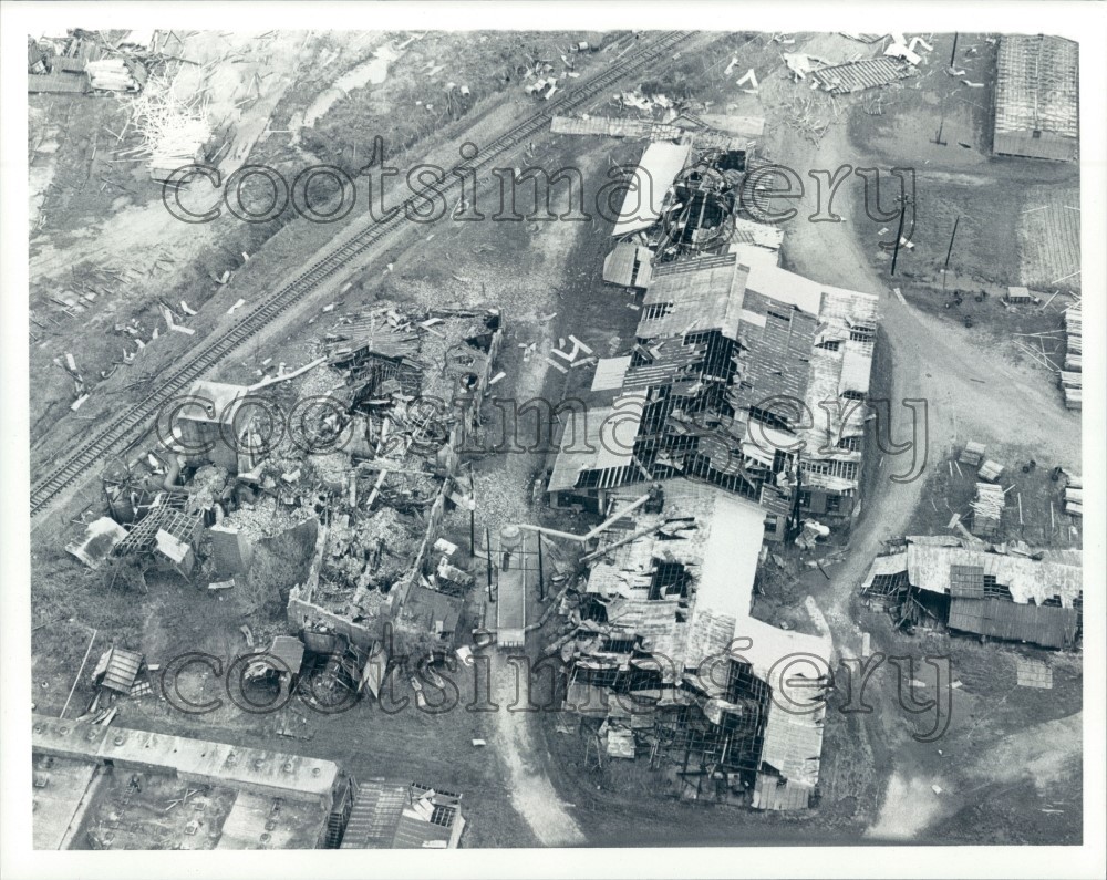 1981 Aerial Tornado Damage Hurtsboro Alabama Press Photo eBay