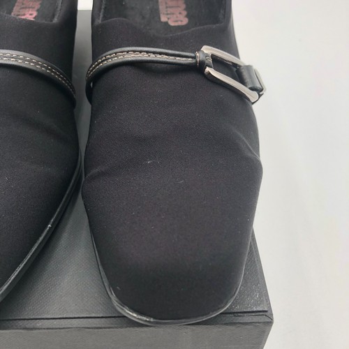 Munro American Pumps Women Sz 7 Black Leather Strap Buckle Stacked Heels M207487 - Picture 5 of 21