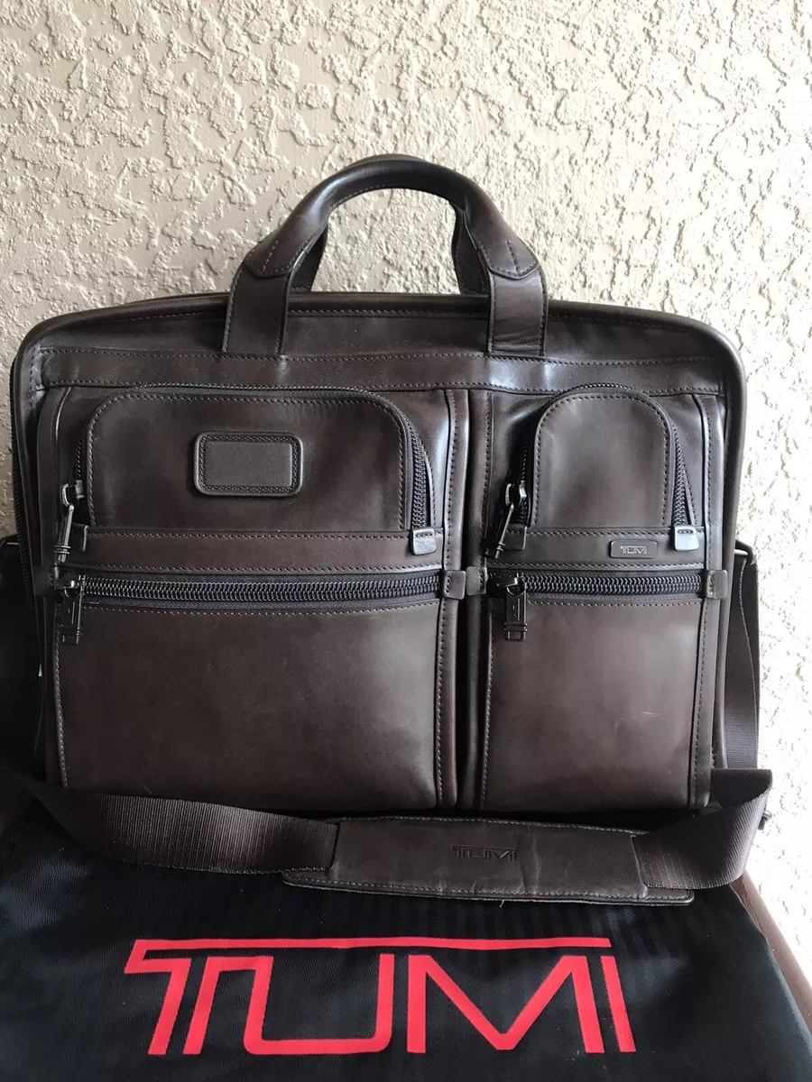 💼 💼 TUMI APLHA 2 Rare Vintage Brown Leather Briefcase Laptop Bag