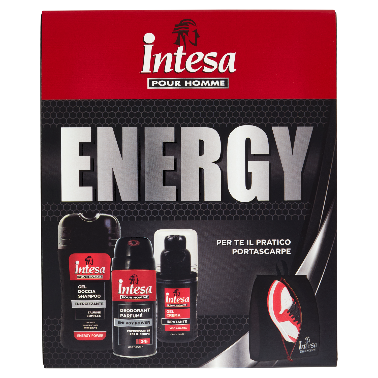 3 PEZZI Deodorant Parfumè 150 mL+ Gel Doccia-Shampoo 250 mL+Gel Crema Viso 100mL