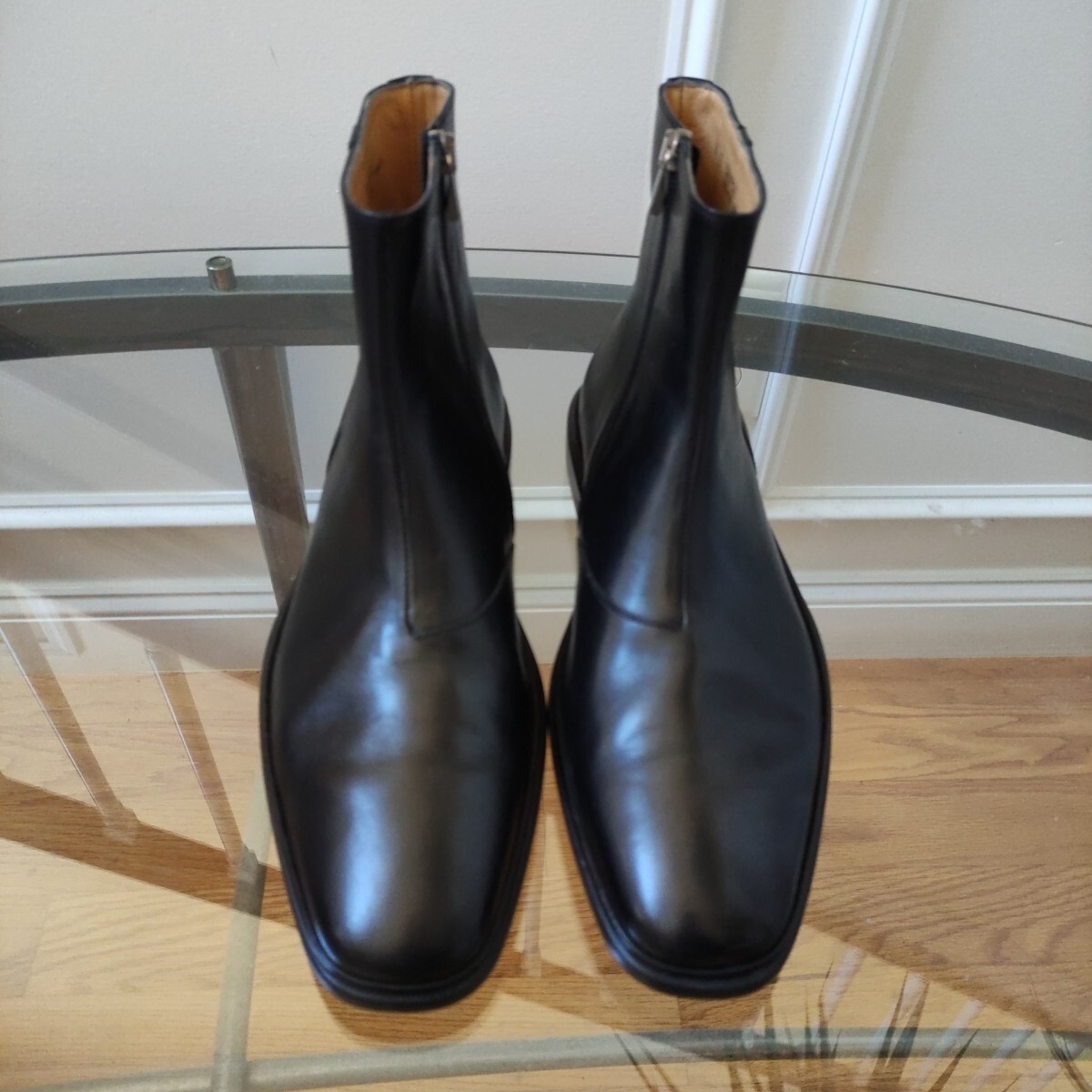 9E BALLY Calim Black Calfskin Leather Cap Toe Dress Boots Black Italy Black LEATHER Shoes BALLY of ITALY Black Oxfords Italian  main image 2