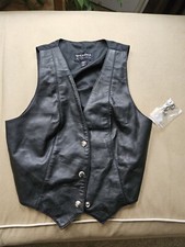 Wilson's Black Leather Vest Brand New Small