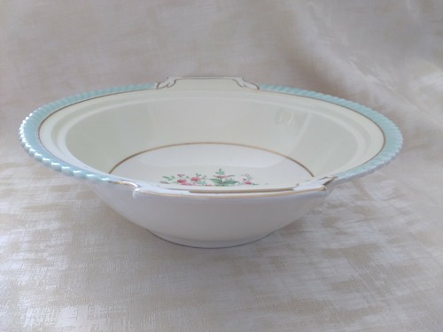 Johnson Brothers Windsor Ware Yellow Blue Floral Gold Trim 9.25" Serving Bowl - Picture 3 of 8