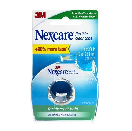 * Nexcare Flexible Clear Tape Dispenser 25.4mm .14m for sale online eBay