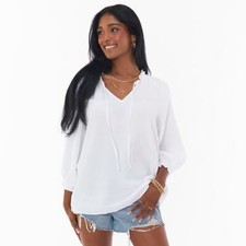 SHOW ME YOUR MUMU Char Tunic in White Size S