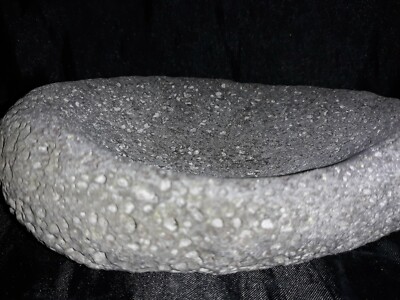 HAWAIIAN LAVA STONE BOWL SALT PAN HAWAII RING JEWELRY CHANGE VOLCANIC ROCK POT
