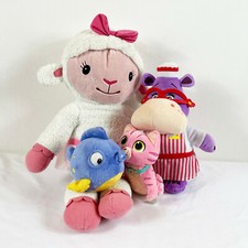 Lot of Disney Doc McStuffins Animals Lamb Cat Fish Plush Stuffed Toy Lovey
