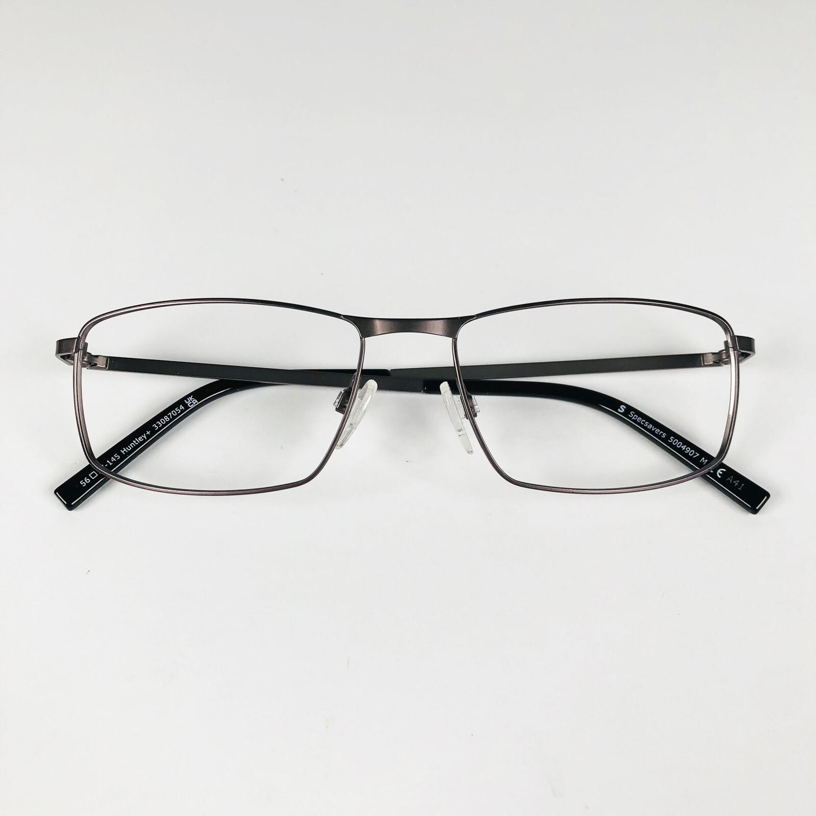 SPECSAVERS eyeglasses GUNMETAL RECTANGLE glasses frame MOD: HUNTLEY+ ...