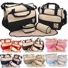 5pcs Baby Nappy Changing Bag Set Diaper Bags Shoulder Handbag Mommy Bag Newborn