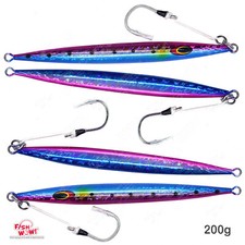4pcs 200g Fast Fall jig 7oz Vertical Streaker High Pitch Speed Deep Drop Jig NEW