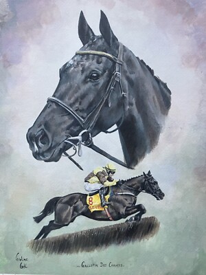 Gallopin Des Champs - Giclée Rennpferd Druck - Original von Caroline Cook