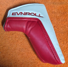EVNROLL GET EVEN BLADE PUTTER HEADCOVER WHITE - RED MAGNET CLOSURE