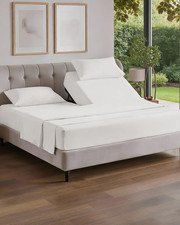 Split Head King Sheet Set 4 Piece Flex Split Top King Sheets for Adjustable Be