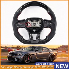 Led Carbon Fiber Steering Wheel For Dodge Charger Durango Srt 2015-23new