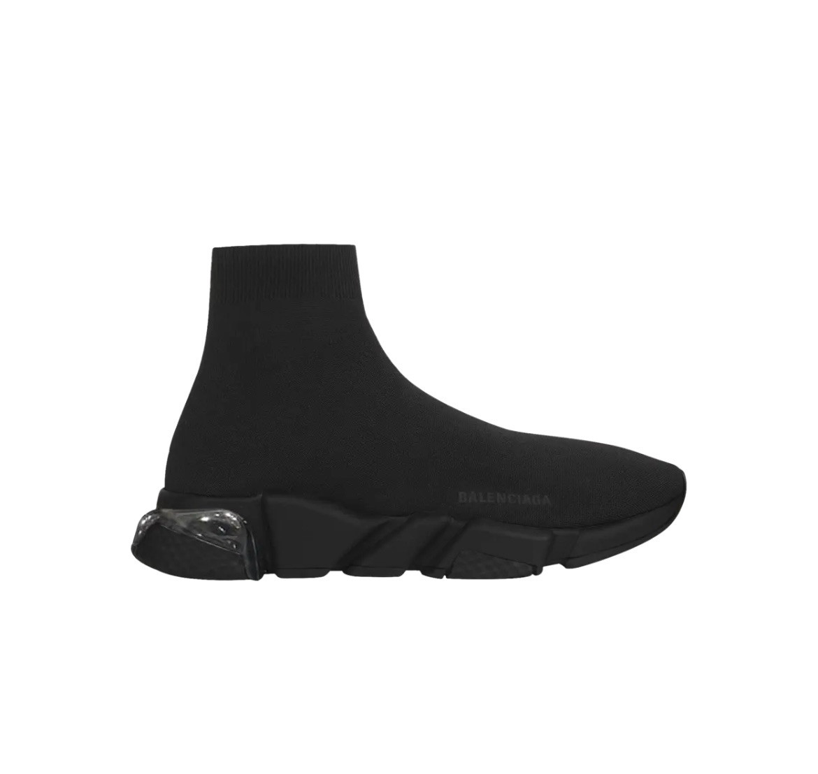 SAOLA Balenciaga Speed Socks Sneaker suola trasparente tutto nero taglia 8 uomo 9 5 donna 9 donna